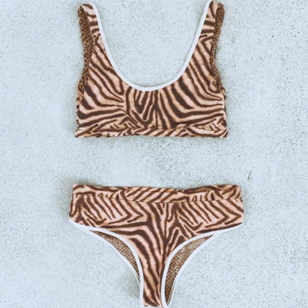 Acacia Swimwear animal print top & bottom